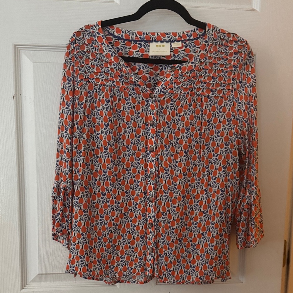 Anthropologie Maeve button down top med